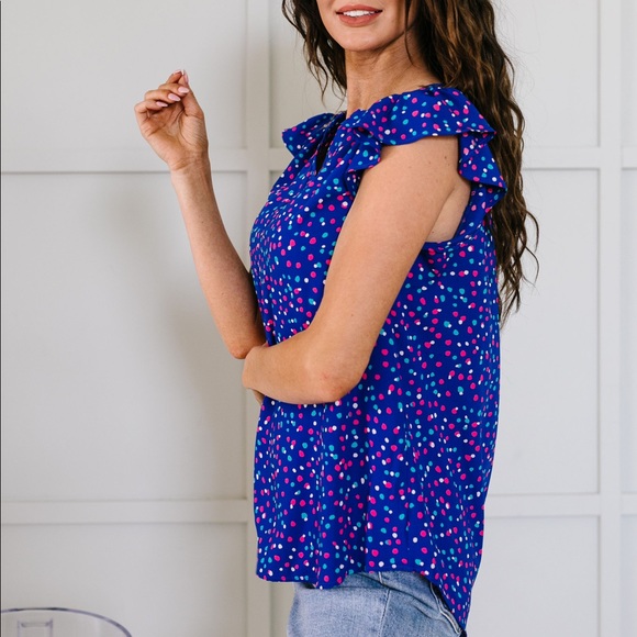 True Blue & Confetti Blouse - Picture 3 of 10